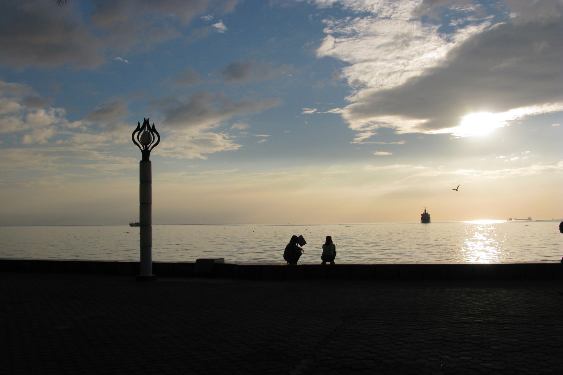 Manila waterfront at sunset